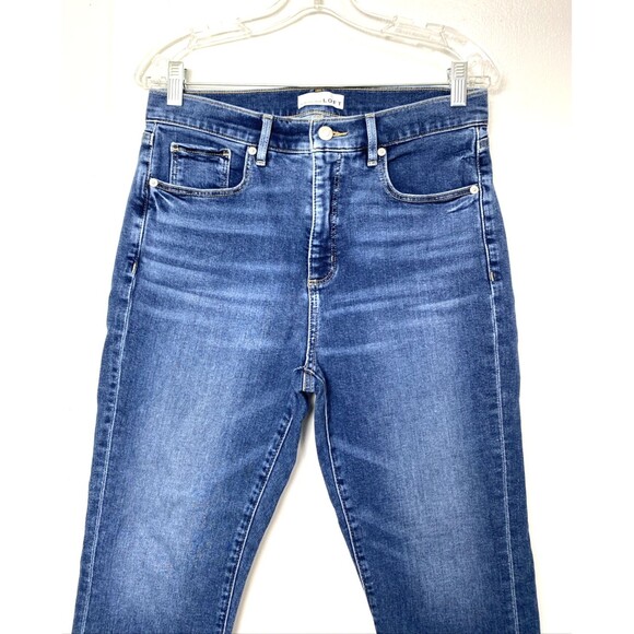 Ann Taylor LOFT Made and Loved Jeans 29 Modern Boot Blue Denim The Kick Crop - Picture 3 of 14